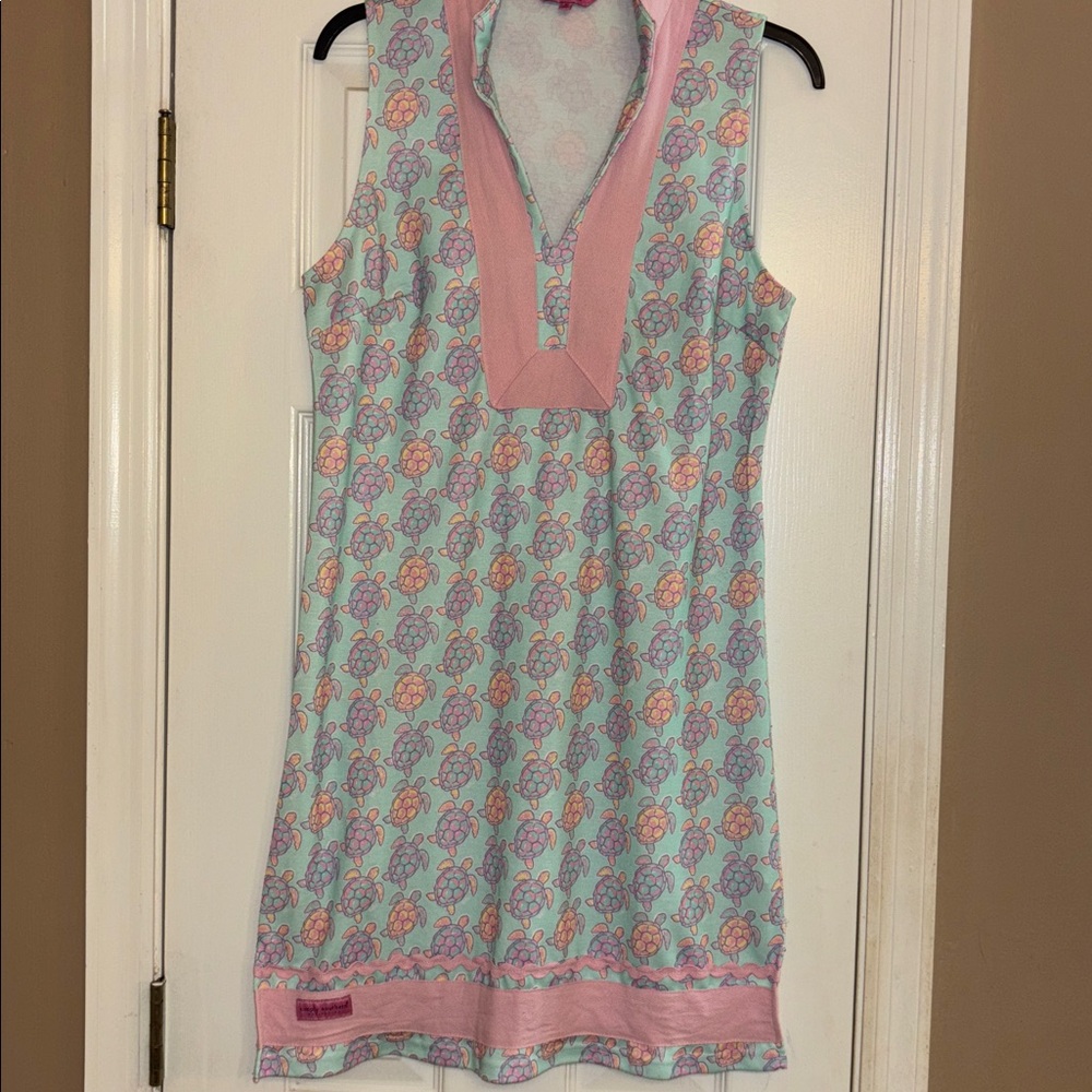 Simply Southern Pink & green Womans Dress small